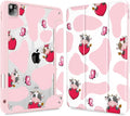 Mektron Case for iPad Pro 11 inch (4th 3rd 2nd &amp 1st Gen) 2022 2021 2020 2018 Buit in Pencil Holder with Shockproof Cover Clear Shell + Auto Wake/Sleep Butterfly Cow