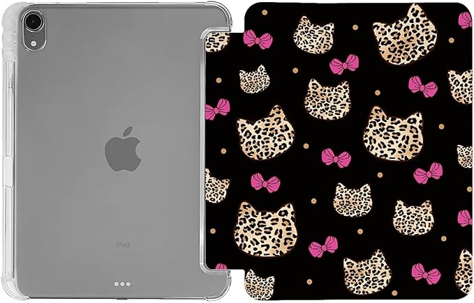 cute cat with Leopard Pink Bow