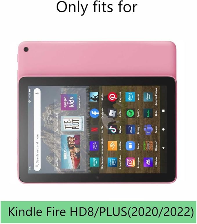 for Kindle Fire HD8 (2020/2022) Kids Girl Tablet Case Butterfly Wings Kickstand EVA Material Light Weight Shockproof Rugged Heavy Duty Kids Case for Kindle Fire HD8 Plus (2020/2022) (Violet)