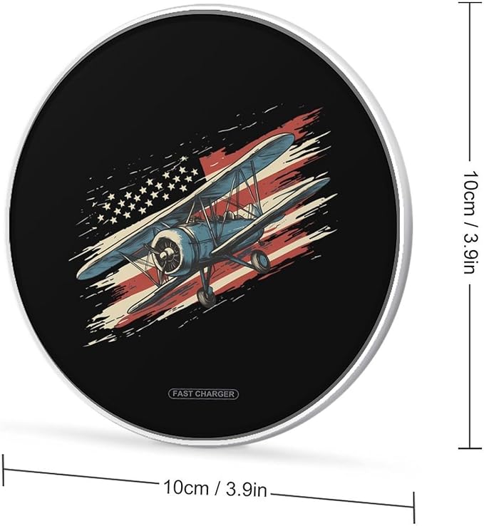 Still Playing with Airplanes Vintage Wireless Charger Anti-Slip Wireless Charging Pad Slim Charger Mat for Men Women