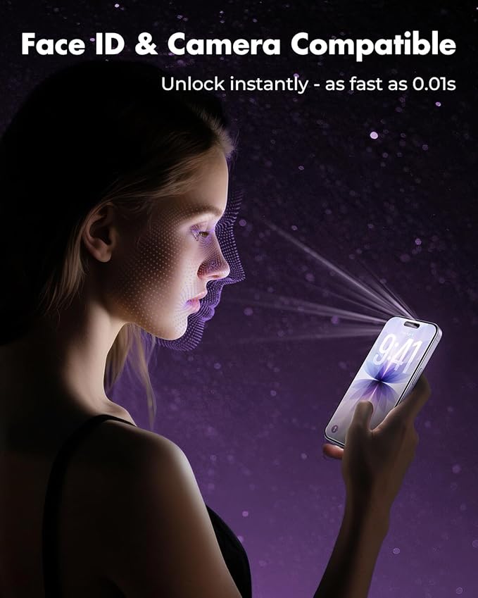 UNBREAKcable iPhone 17 Screen Protector 3-Pack with Camera Protection | 9H Hardness | HD Clarity | Anti-Fingerprint | Case Friendly | 6.3 Inch | 3 Tempered Glass + 3 Camera Lens Protectors