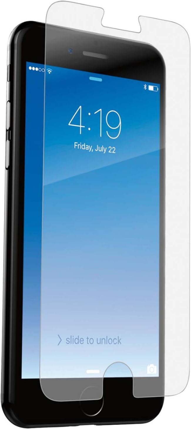 ZAGG InvisibleShield Glass+ Screen Protector Fits iPhone 8 / iPhone 7 / iPhone 6s / iPhone 6 – Extreme Impact &amp Scratch Protection – Easy To Apply Tools Included - Seamless Touch Sensitivity - Bu