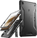 Poetic Revolution Case for Samsung Galaxy Tab A9 Plus + 11 inch (2023) Built in-Screen Protector with S Pen Holder Full-Body Kickstand Rugged Heavy Duty Case Black