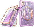 Clayco Nebula Case for iPad mini 6 (2021) with [Built-in Screen Protector] [Kickstand] [Pencil Holder] Full Body Slim Protective Case Support Pencil Charging for iPad mini 8.3 6th Generation-Purple