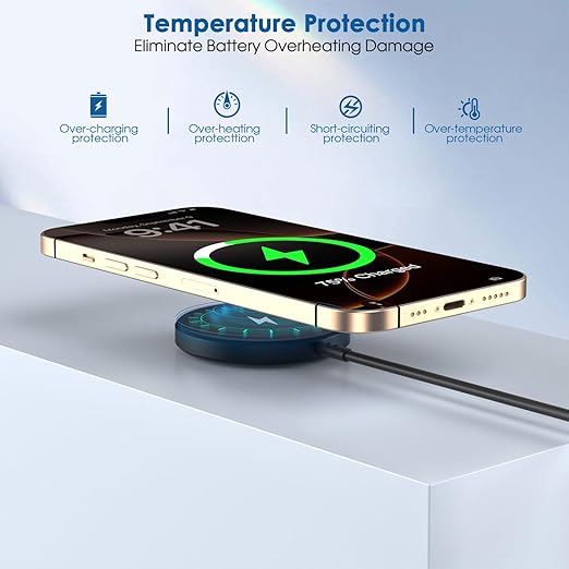 Magnetic Wireless Charger for iPhone 16 2Pack 10FT 15W Fast Mag-Safe Charger Wireless Charging Pad with USB C Fast Charging Block for iPhone 16 Pro Max/15/14/13/12/Plus/Pro/Pro MaxAirPods 3/2/Pro 2