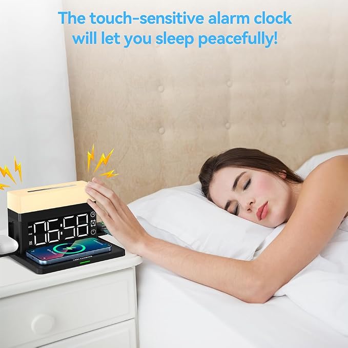 Multifunctional Alarm Clock White