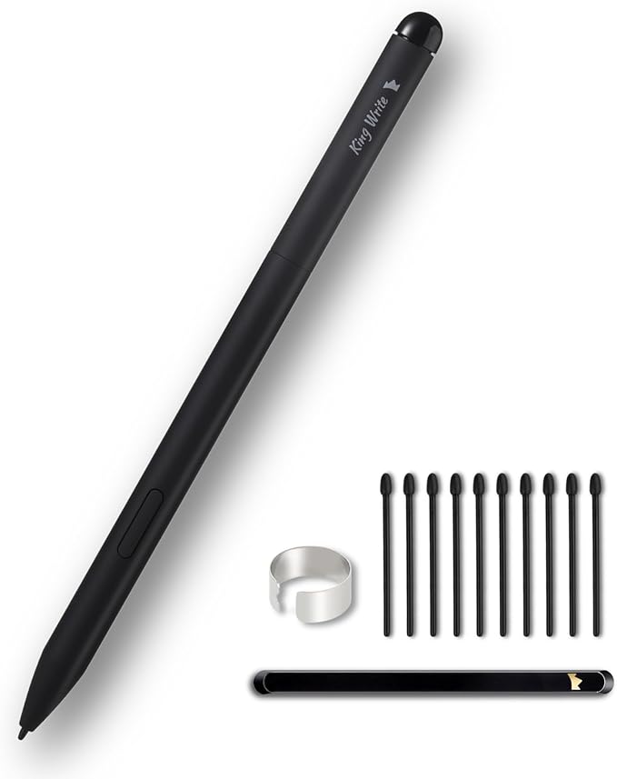 MR05 EMR Stylus for Kindle Scribe/Remarkable 2 with Digital Eraser 4096 Pressure Sensitivity Palm Rejection Digital Pen for EMR Devices/Tablet with 10 Tips-Black