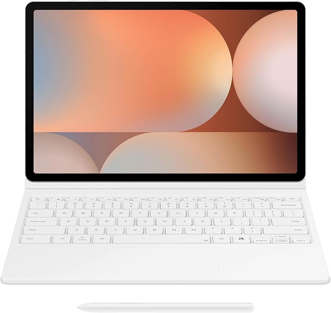 SAMSUNG Galaxy Tab S10+ Book Cover Keyboard AI Key Detachable Platform PC-Like Experience Adjustable Viewing Angles Wireless Keyboard Sharing US Version White