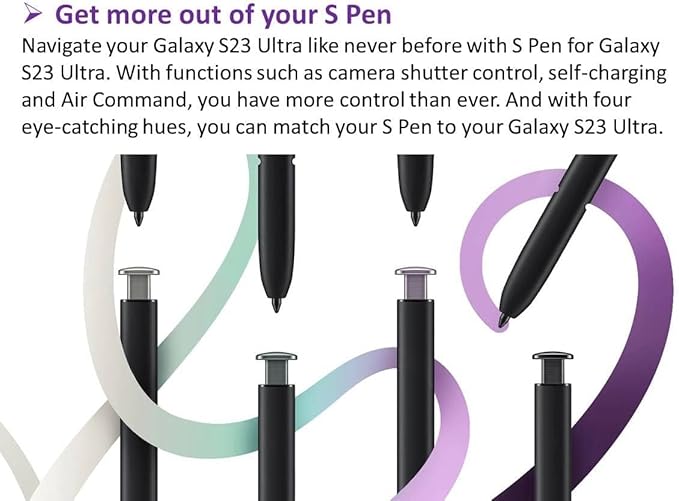 S Pen S23 Ultra Stylus (WithBluetooth) Replacement for Samsung Galaxy S23 Ultra Pen S23 Ultra S Pen with 5xTips/Nibs (Sky Blue/Lime)