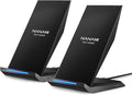 Fast Wireless Charger [2 Pack] NANAMI Wireless Charging Stand Compatible with iPhone 17/17 Air/17 Pro/17 Pro Max/16/15/14/13 Desktop Nightstand Phone Charger Dock for Galaxy S26/S26+/S25/S24/S23/S22