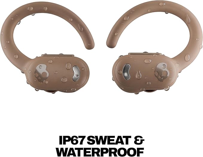 Skullcandy Push ANC Active Wireless Earbuds Bluetooth Headphones Noise Cancelling 58 Hours Battery Secure-Fit Over-Ear Hanger Sweat and Waterproof Microphone for iPhone Android - Primer