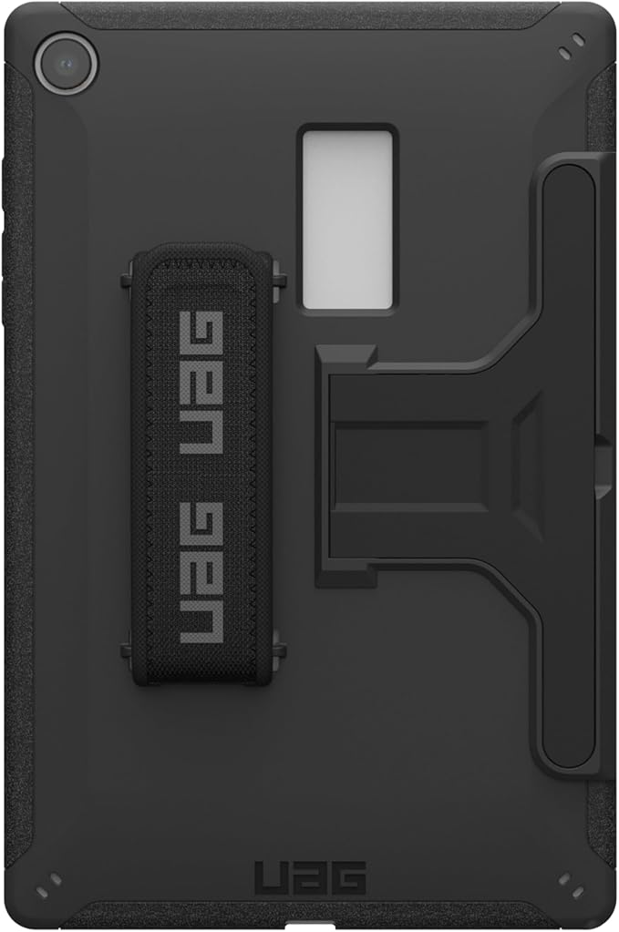 UAG Designed for Samsung Galaxy Tab A9 Plus Case 11 SM-X210 SM-X215 SM-X216 SM-X218 Scout w/Handstrap &amp Kickstand Black Rugged Military Dropproof Protective Cover by URBAN ARMOR GEAR