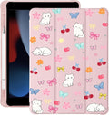 Cute Kawaii Kitten Bow Star for iPad (A16) 11th Generation Case 11 Inch 2025 for iPad 10th Gen Case 10.9 Inch 2022 with Pencil Holder Auto Sleep/Wake Pink Leather Soft TPU Back Cover