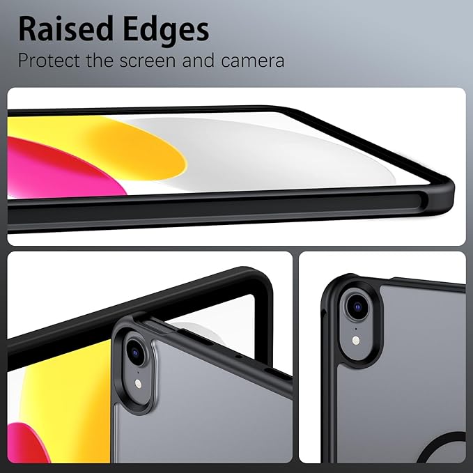 Telaso for iPad mini 7 A17 Pro 2024/iPad Mini 6 2021 Case iPad mini 7th/6th Gen Magnetic Case with Invisible Portrait/Landscape Stand Translucent Matte Back Soft TPU Bumper Protective Cover Black