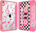 Case for iPad 11 inch A16 2025 Generation 11th / iPad 10.9 inch 2022 10th Gen Buit in Pencil Holder with Shockproof Cover Clear Transparent Back Shell Auto Wake/Sleep Cassette Tape