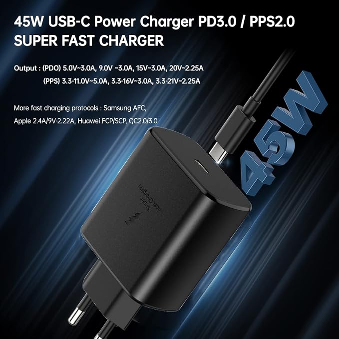 45W Charger/6.6ft Cable