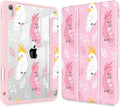 Case for iPad 11 inch A16 2025 Generation 11th / iPad 10.9 inch 2022 10th Gen Buit in Pencil Holder with Shockproof Cover Clear Transparent Back Shell Auto Wake/Sleep Parrots