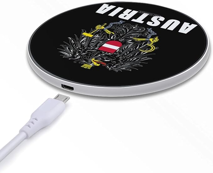 Austria Austrian National Emblem Phone Charger Magnetic Charging Pad Anti-Slip with USB Cable