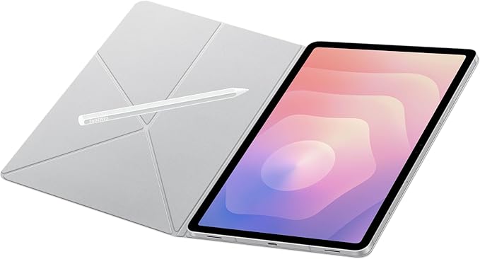 Samsung Galaxy Tab S11 Smart Book Cover Tablet Case Minimalist Style Slim and Sleek Foldable Stand US Version White