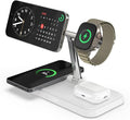 HyperJuice 4-in-1 Wireless Charger Qi2 Magnetic Stand — Fast Wireless Charger for iPhone Apple Watch Airpods &amp Any Qi-Compatible Device — Compact Adjustable and Foldable Qi2