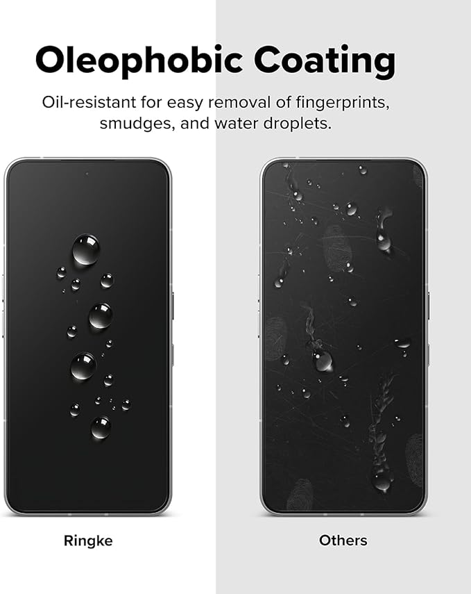 Ringke Easy Slide Tempered Glass Compatible with Nothing Phone 3 Screen Protector [Super Easy to Install] Case Friendly Shatterproof Premium 9H Hardness - 2 Pack