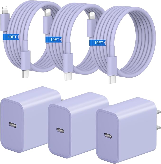 3+3Pack 10FT Purple