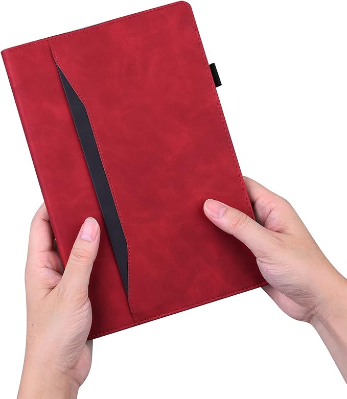 Case for Samsung Galaxy Tab S10 FE Plus 13.1 2025 SM-X620/X626/X626B Folio Stand Cover PU Leather Flip Shell with Card SlotShockproof Protective Case for Galaxy Tab S10 FE+ Tablet Red