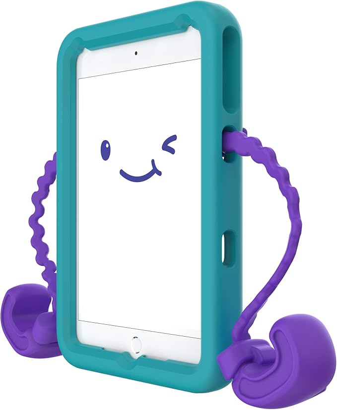 Speck Products Case-E Fits iPad mini 4 Case (2019) Case for Kids Aquamarine Teal/Berrybold Purple