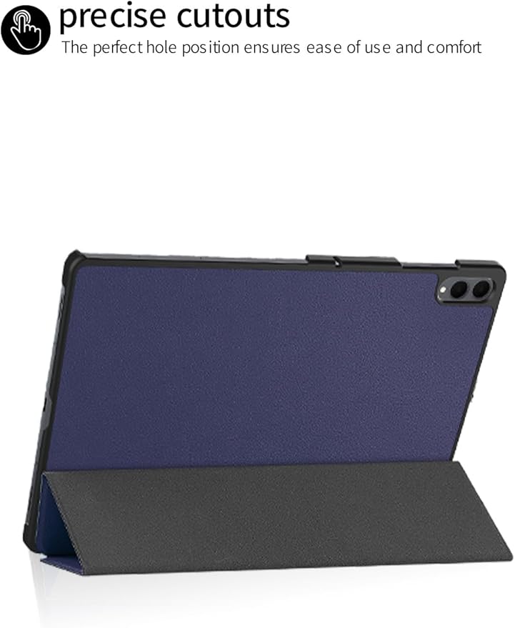 for Samsung Galaxy Tab S11 Ultra 2025 Android 14.6 Inch Tablet CaseBOVUGAC Tri-fold Tablet Case Cover for Galaxy Tab S11 Ultra 14.6Full Protection Premium PU Scratch Resistant.(Dark Blue)