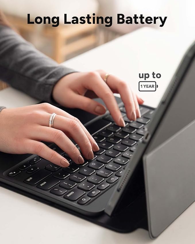 ZAGG Pro Keys 2 iPad Pro 11 (M5)/ (M4) Keyboard Case - Wireless Keyboard &amp Detachable Folio Case Laptop-Style Keys Multi-Pairing Bluetooth 6.6 ft Drop Protection NOT Compatible w iPad Pro Gen