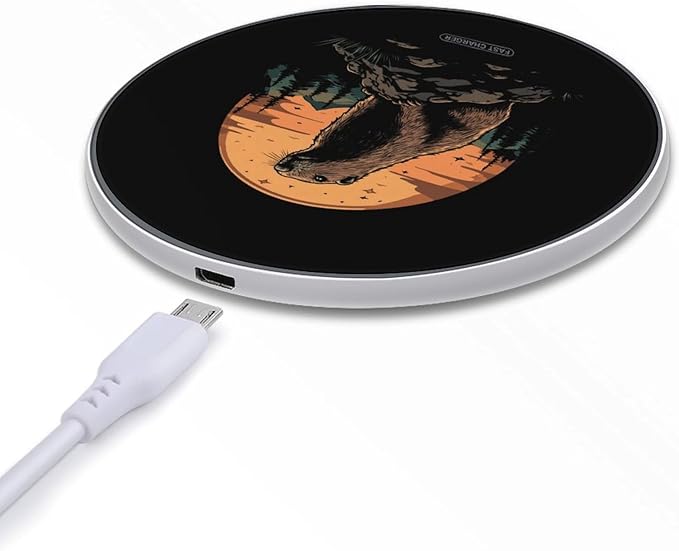 Funny Groundhoges Wireless Charger Anti-Slip Wireless Charging Pad Slim Charger Mat for Men Women
