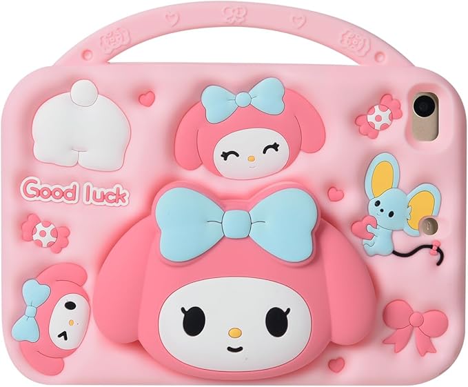 Cartoon Case for Samsung Galaxy Tab A8 10.5 2022MONEHOYSY Cute Soft Silicone Kickstand [Drop ProofShock ProofAnti Slip] Back Stand Cover Case for Kids Children Teens Girls Boys (Melody)