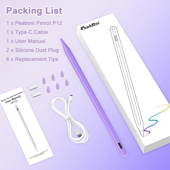 Purple+6pcs Replacement Nibs