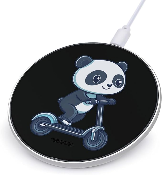 Panda Riding Electric Scooter Phone Charger Magnetic Charging Pad Anti-Slip with USB Cable