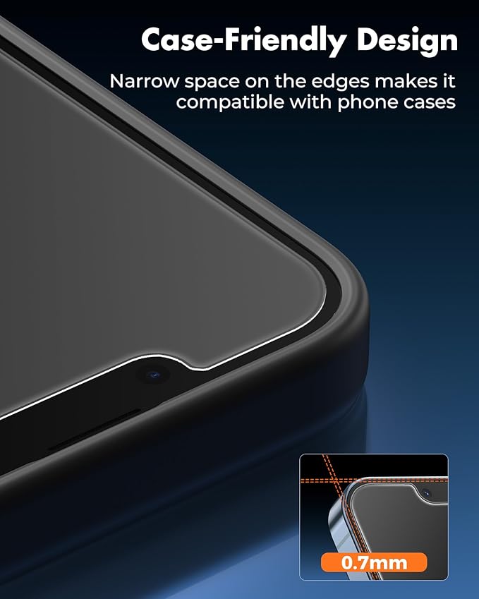 UNBREAKcable 4PCS Screen Protector for iPhone 13 Pro - 2 Privacy Tempered Glass+2 Clear Glass Double Shatterproof [Installation Frame] [9H Hardness] [Case Friendly] Anti-Scratch for iPhone 6.1 inch