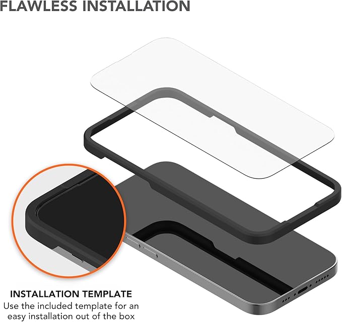 Rokform 2 Pack Screen Protector for iPhone 17 Pro Max Active Touch | Shatter Proof | High Definition | Case Friendly | Tempered Glass (Clear)