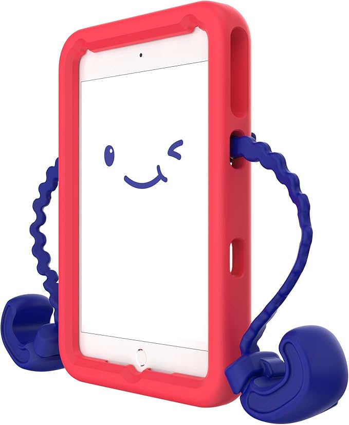 Speck Products Case-E Fits iPad mini 4 Case (2019) Case for Kids Sandia Red/Brilliant Blue
