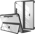 Fintie Hard Case for Microsoft Surface Pro 12 Inch 1st Edition (2025) - Shockproof Folio Rugged Cover with Clear Transparent Back Shell Compatible with Type Cover Keyboard (Clear)