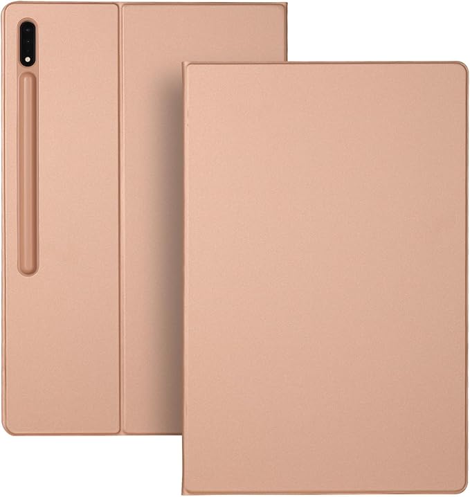 Magnetic Case for Galaxy Tab S8 Ultra 2022 14.6 Inch (SM-X900/X906) with S-Pen Holder Lightweight and Slim Magnetic Stand Case with Auto Sleep/Wake Rosegold