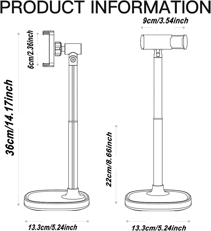 Black- Phone Clip Stand