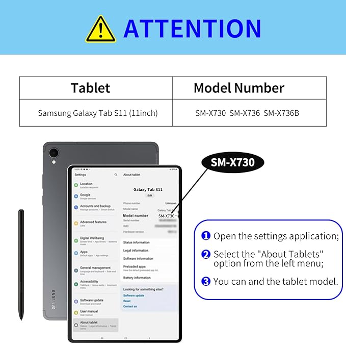 for Samsung Galaxy Tab S11 11 inch 5G Case with S Pen Holder 2025 Model(SM-X730/X736B) Genuine Leather Cover Protective ShellAuto Wake/Sleep.Blue