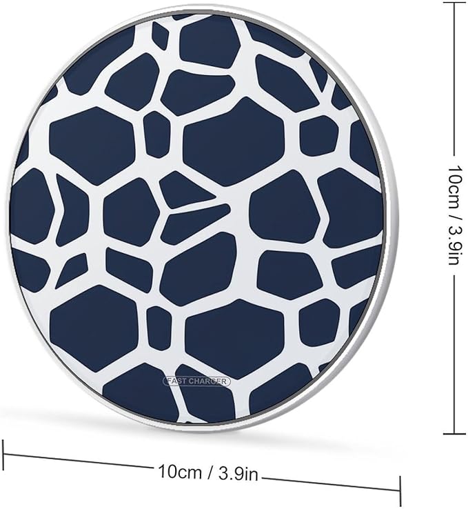 Blue Giraffe Texture Pattern Phone Charger Magnetic Charging Pad Anti-Slip with USB Cable