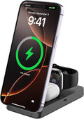 3 in 1 Magnetic Wireless for iPhone Charging Station: Foldable Portable Charger for iPhone 16-12 Pro Max &amp Apple Watch &amp AirPods for Apple Multiple Devices Charger for HomeOffice&ampTravel