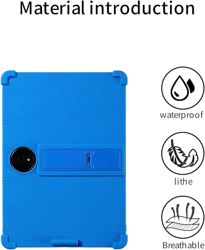 for TCL NXTPAPER 14 14 Inch Tablet CaseBOVUGAC Soft Silicone Adjustable Stand Shockproof for TCL NXTPAPER14 14 Tablet(Blue)