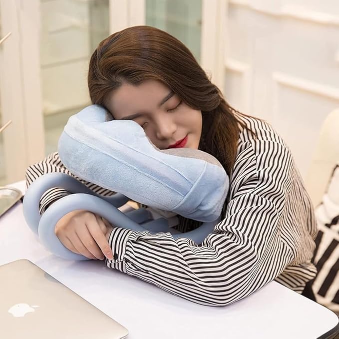Neck Pillow Phone HolderLazy Gooseneck Cell Phone Stand with 360 ClipUniversal Mobile Phone Tablet Stand for iPhone 15 14/14 Pro Max/13 (Blue)