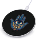 Evil Eye Hamsa-Greek Wireless Charger Anti-Slip Wireless Charging Pad Slim Charger Mat for Men Women