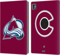 Head Case Designs Officially Licensed NHL Plain Colorado Avalanche Leather Wallet Case Compatible with Apple iPad Pro 11 M4/M5 2024/2025