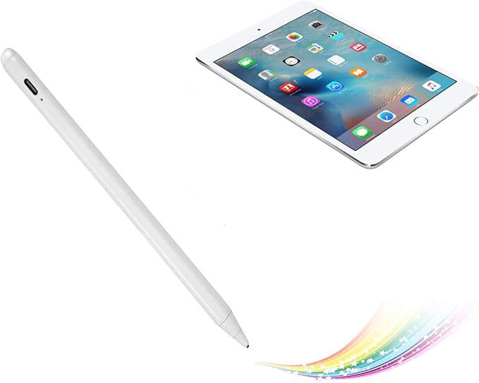 Electronic Stylus for iPad mini 4 7.9 PencilActive Capacitive Pencil Compatible with Apple iPad mini 4 7.9-inch Stylus PensGood on Drawing and Writing Type-C Rechargeable Pen White