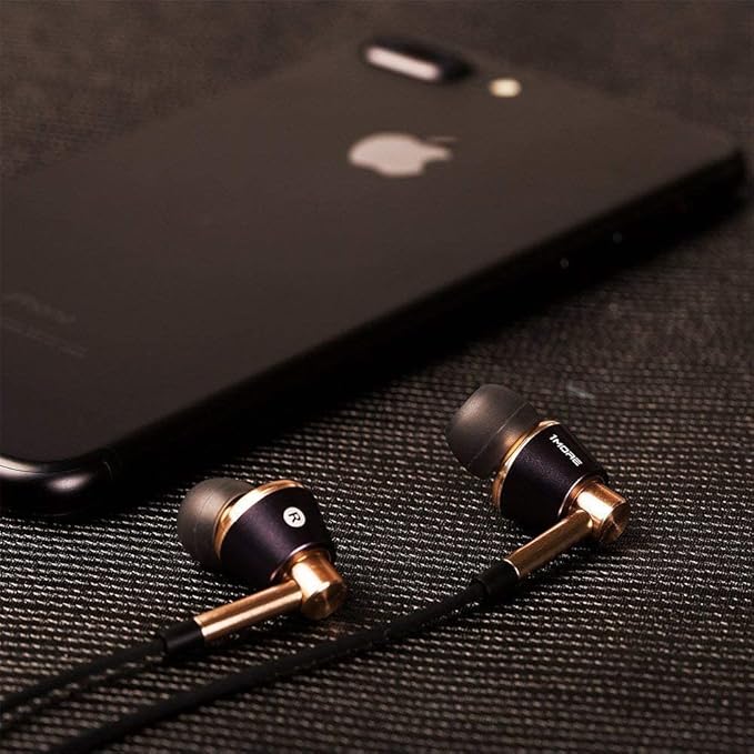 1MORE Triple Driver in-Ear Earphones Hi-Res Headphones with High Resolution Bass Driven Sound MEMS Mic in-Line Remote High Fidelity for Smartphones/PC/Tablet - Gold