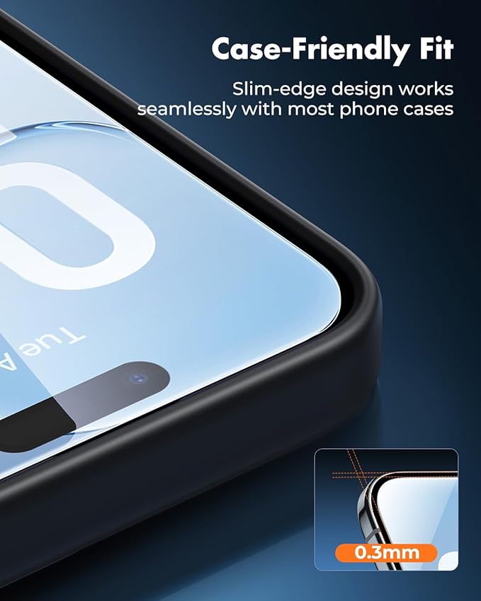 UNBREAKcable iPhone 17 Air Screen Protector 3-Pack with Camera Protection | 9H Hardness | HD Clarity | Anti-Fingerprint | Case Friendly | 6.5 Inch | 3 Tempered Glass + 3 Camera Lens Protectors